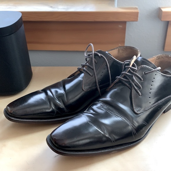 Nice leather dark brown dress shoes Men 9 main image 5